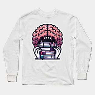 Brain Eating Books Funny For Readers And Books Lovers Long Sleeve T-Shirt